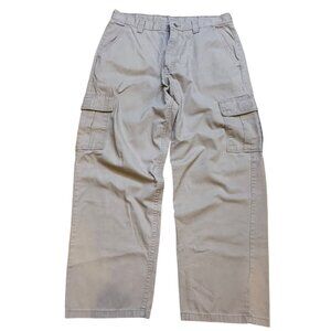Vintage 90s Wrangler Mens Baggy Loose Fit Wide Leg Cargo Pants 34x30